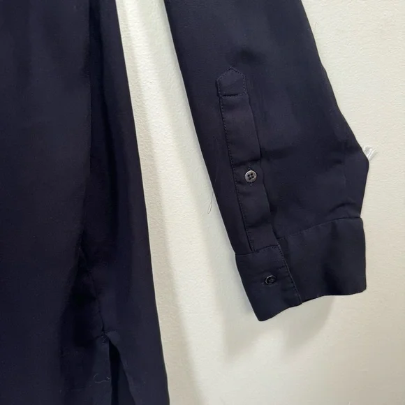 Kenneth Cole Lightweight Cowl Neck Flowy Oversized Tunic Blouse Side Slits Boho - Picture 9 of 16